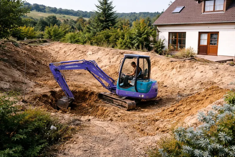 Weitere Leistungen: Erdarbeiten mit dem Minibagger